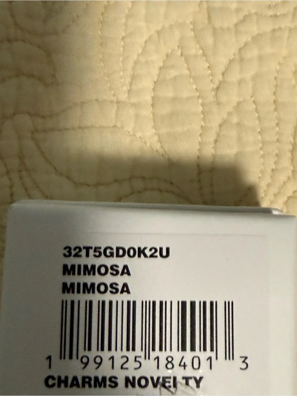 Michael Kors “Mimosa” orange Rope Bag Charm/Keychain with Gold Ring and MK charm